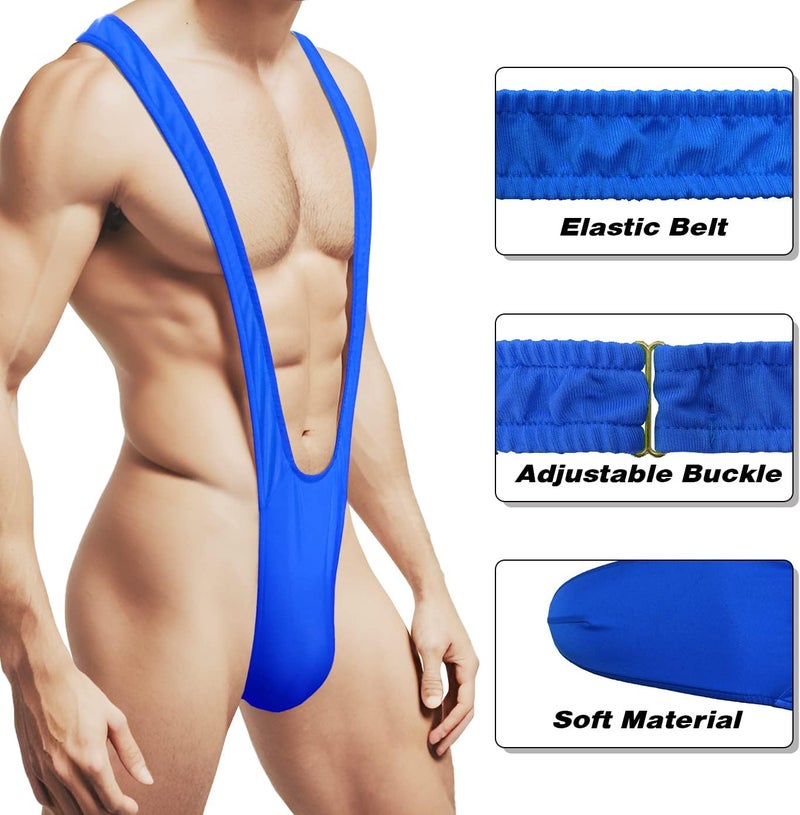 FreeNFond Christmas Gag Gift Reindeer Mankini Men Thong Underwear with Bells for White Elephant Exchange Gifts Valentine's - Image 3
